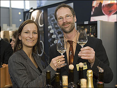Thomas Harteneck und Weinkönigin Evelyn Schmidt. 