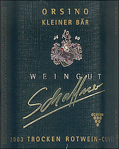 2003er Orsino aus dem Weingut Schaffner