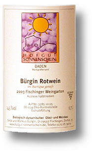 Bürgins Rotweine mit BioFach-Preis