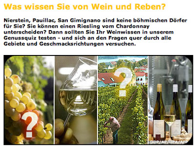 Genussquiz beim Spiegel