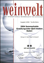 Weinwelt-Auszeichnung