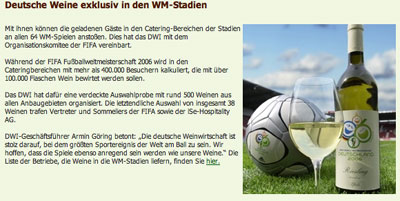 ECOVIN-Weine bei der Fußball-WM