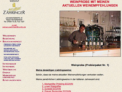 Zähringer Weinprobe mit den aktuellen Sommerweinen