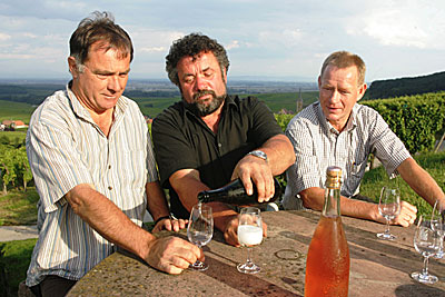 Wolfgang Zähringer, François Meyer und Paulin Köpfer (von links).