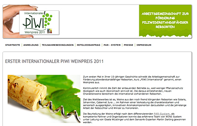 Erster Int. Piwi-Weinpreis