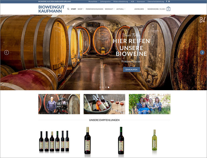 Neue Website des Bioweinguts Kaufmann